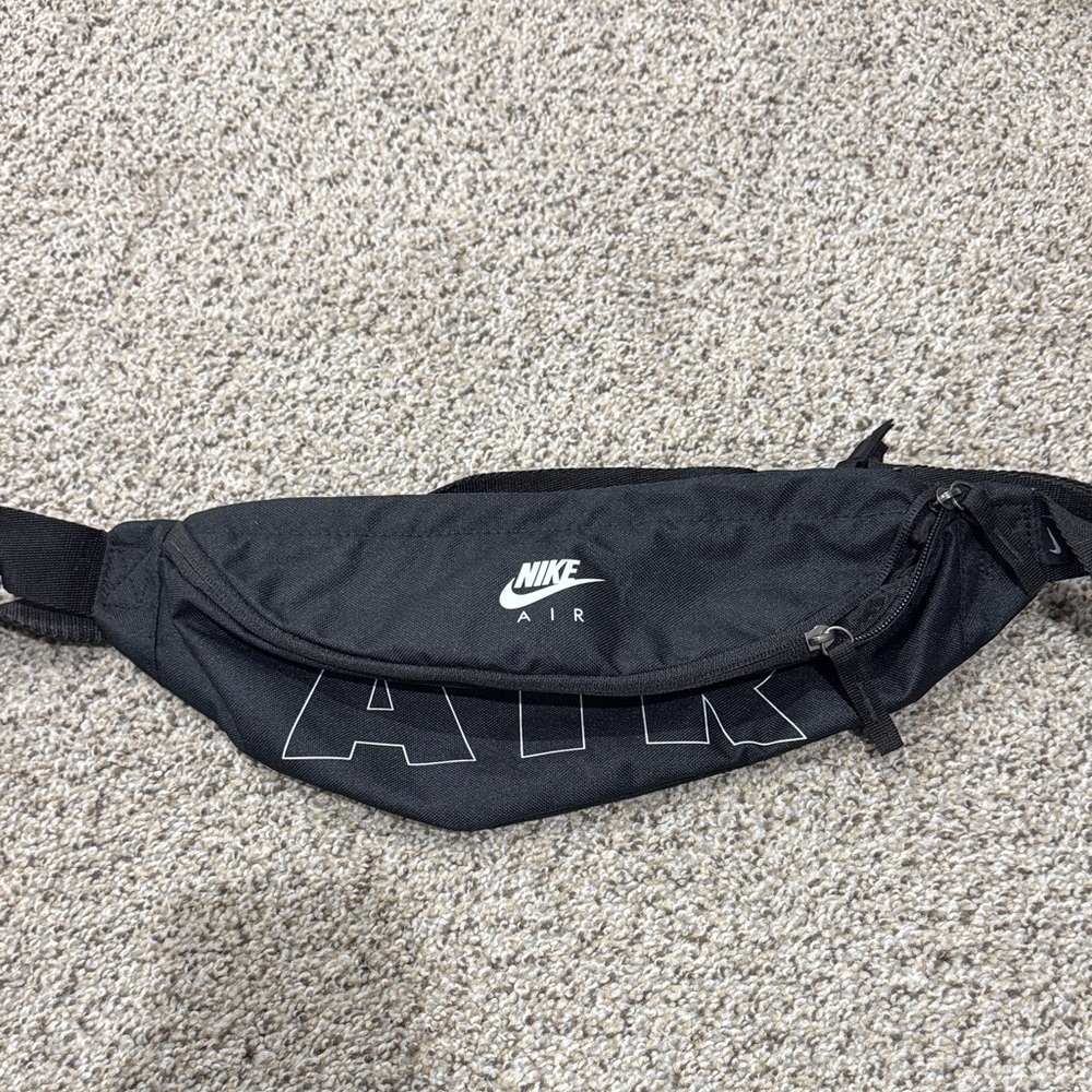 Nike Air Black Waist Bag with Bold Logo